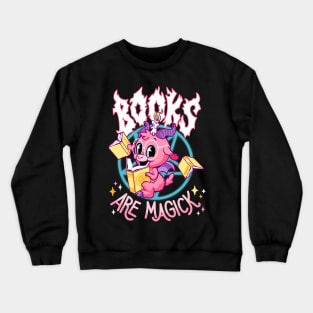 Books Are Magick Goat Crewneck Sweatshirt